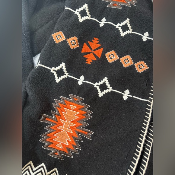Outback Trading Company Fleece Embroidered Jacket Medium Southwestern Aztec - Picture 3 of 4